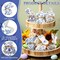 6 Pcs Easter Bunny Wood Signs Table Wooden Farmhouse Decor Spring Rabbit Shaped Wood Tabletop Easter Decor with Rope Dining Room Decorations for Desk Office Tray Home(Blue and White Porcelain)